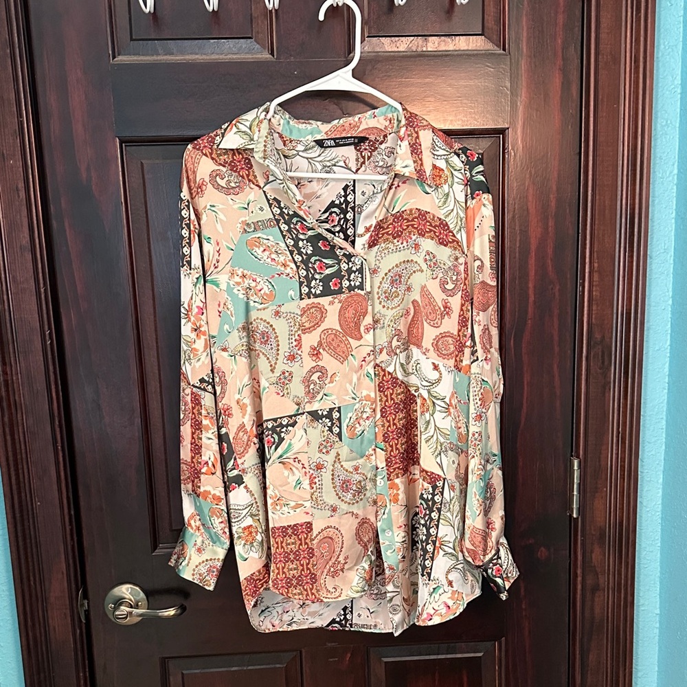Zara Satin-Like Blouse